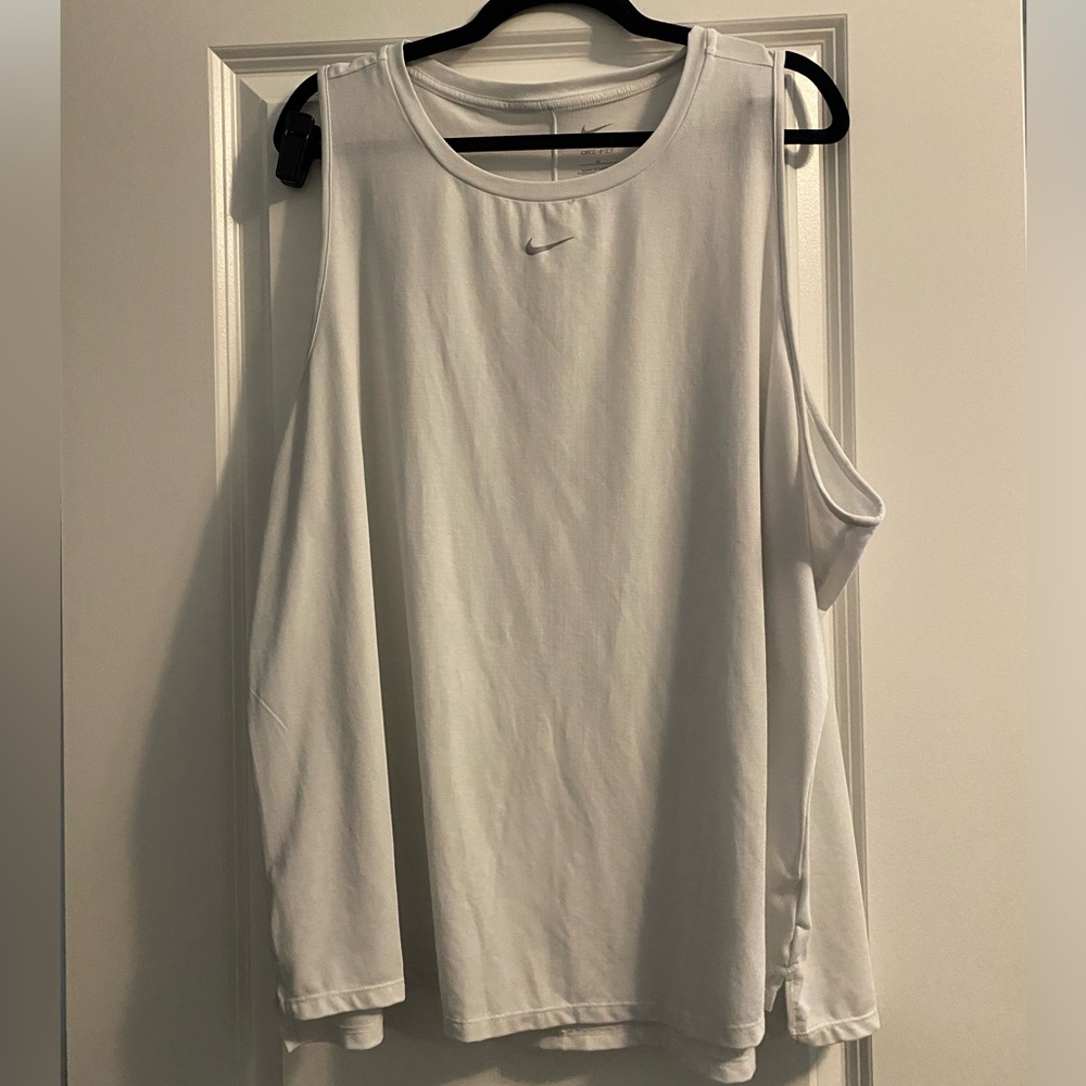 White Nike tank top